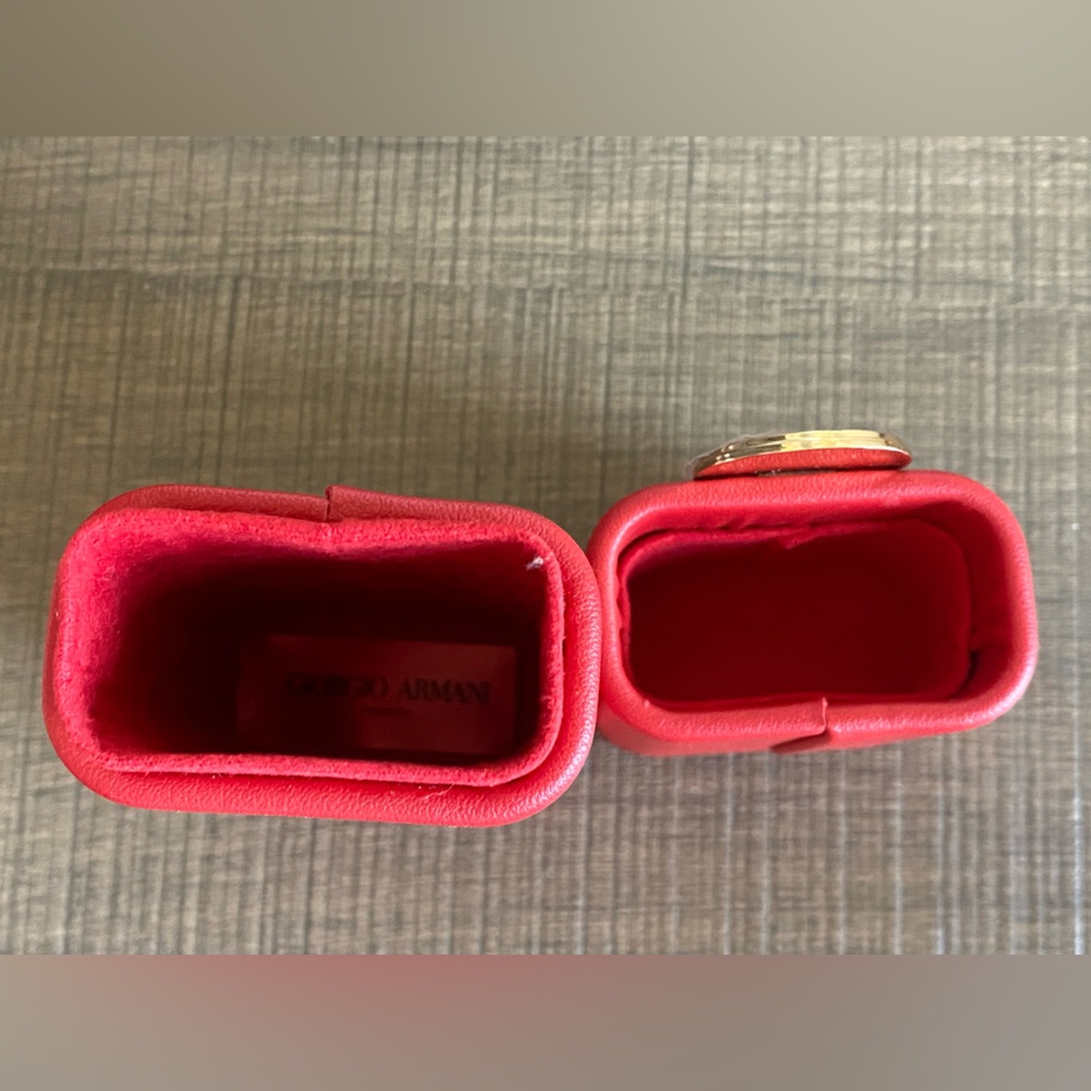 Giorgio Armani Red Lipstick Travel Case Fits 2 NWOB - Picture 3 of 3